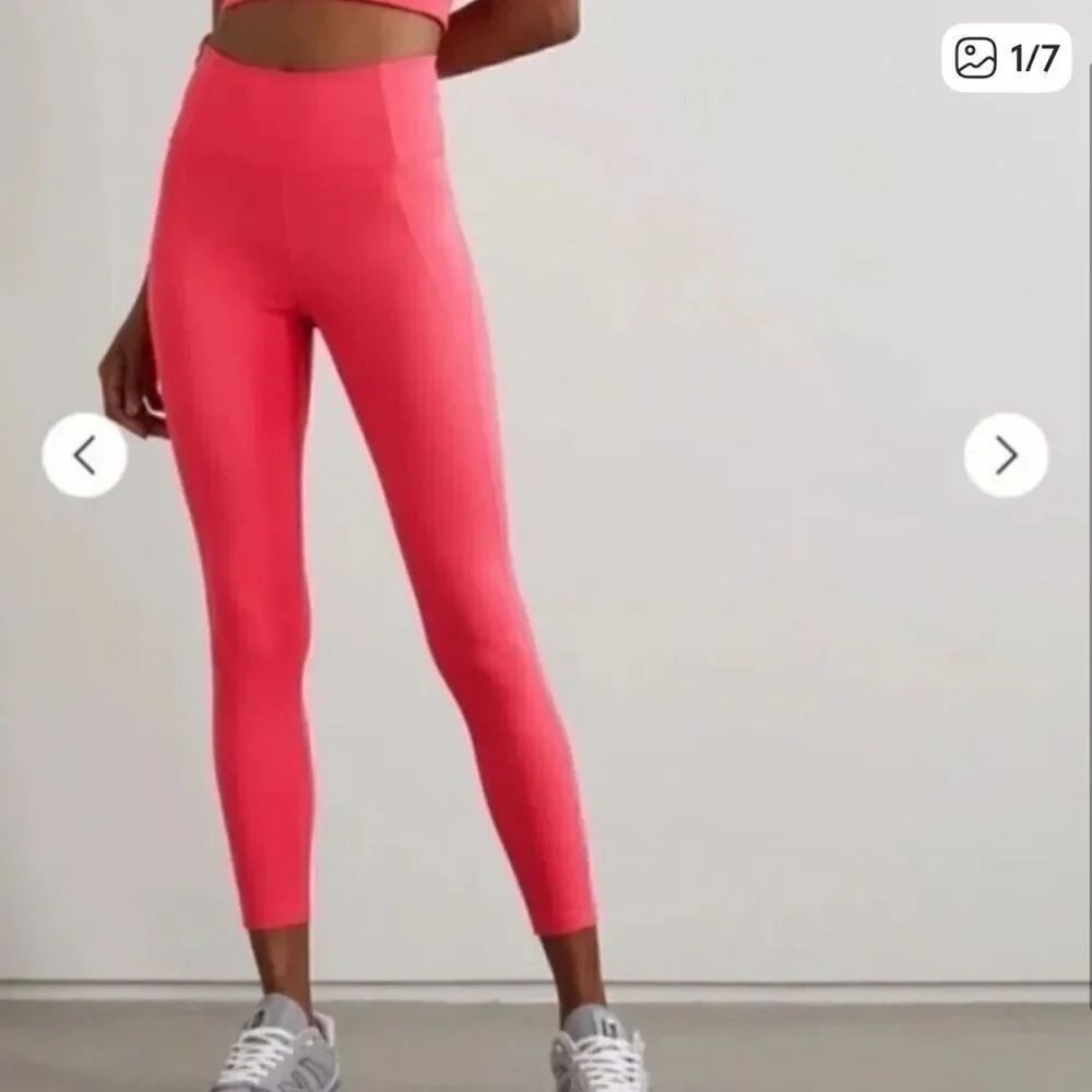 Girlfriend Collective Compressive High Rise Legging Geranium Pink - Picture 11 of 12